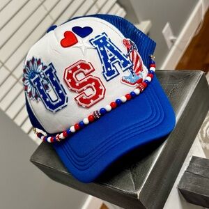 Freedom Served Hot – USA Beaded Hat for Sassy Summer Days